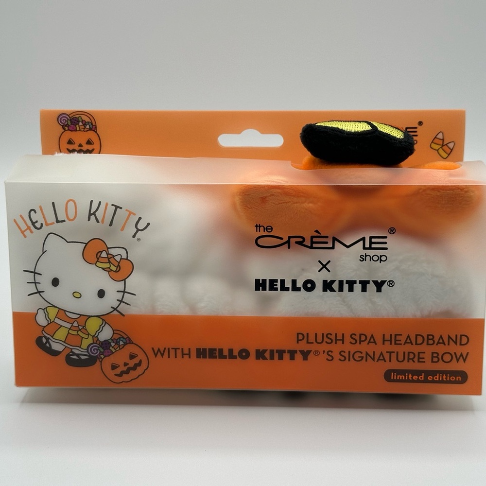 2024 The Creme Shop x Sanrio Hello Kitty Halloween Spa Headband White Candy Corn